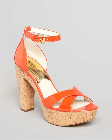 michael kors sandalen orange|Michael Kors heeled sandals sale.